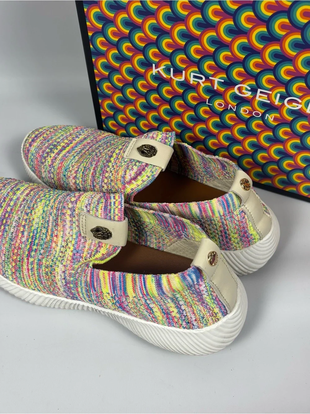 Kurt Geiger London Women's Lorna Eagle Head Slip-On Sneakers 8.5 Multi Color